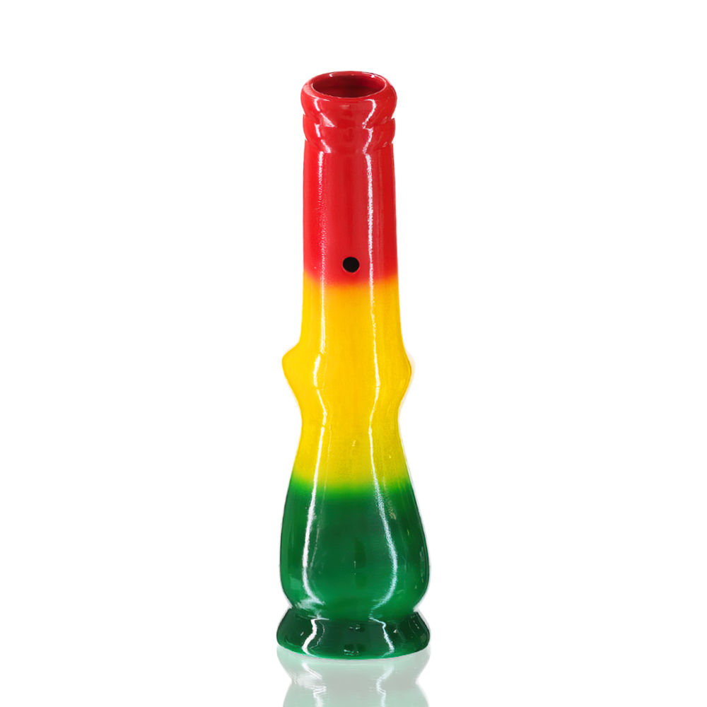 Agung - 25cm Ceramic Gripper Bong - Rasta back