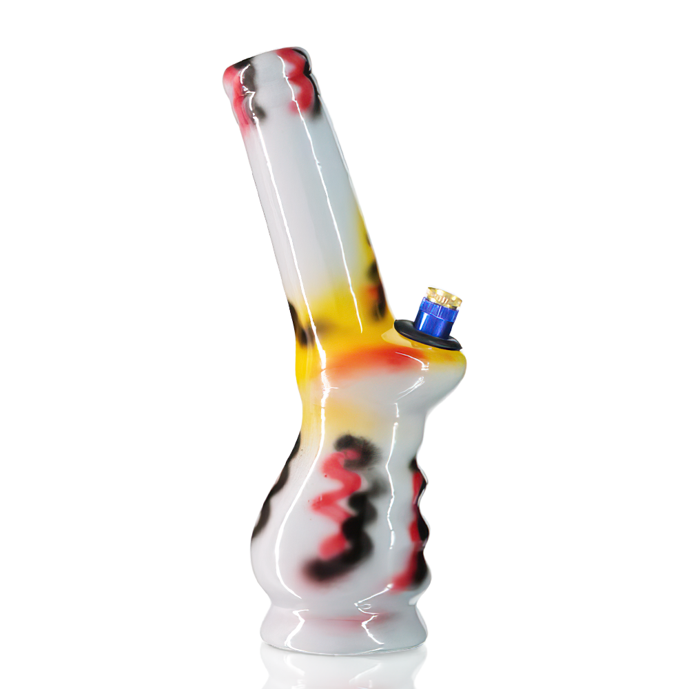 Agung - 25cm Ceramic Gripper Bong - White right
