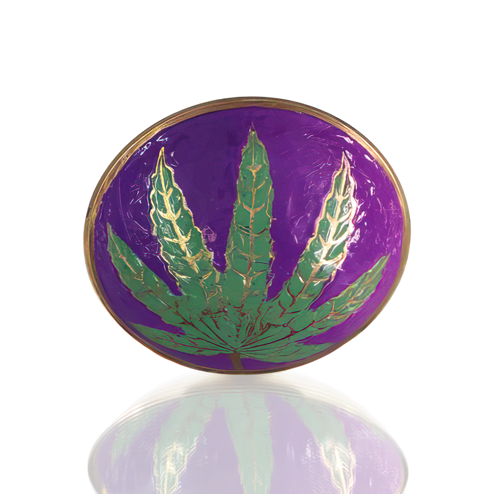 Agung - Brass Chop Bowl - Purple top