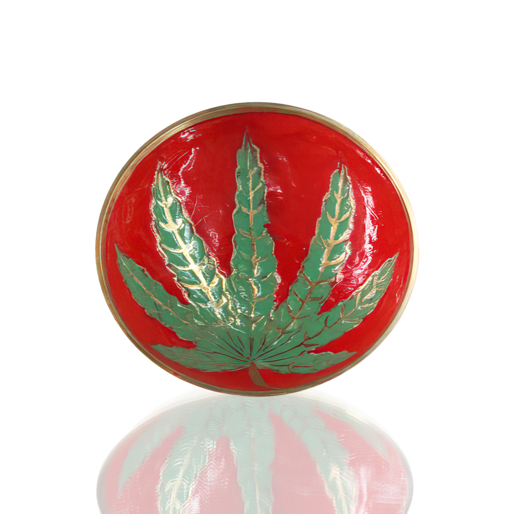 Agung - Brass Chop Bowl - Red top