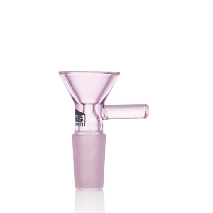 Bong Warehouse - Funnel Handle (Bowl) 14mm Male - Pink