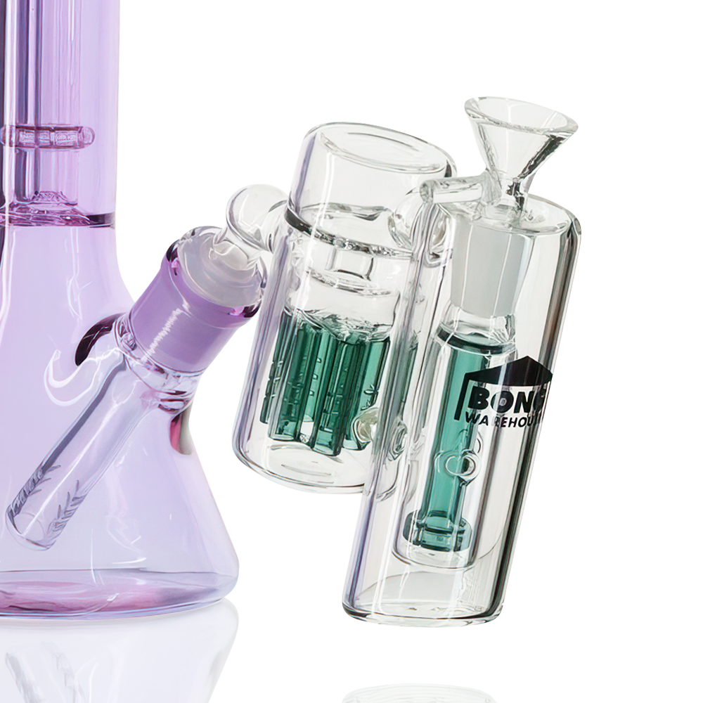 Bong Warehouse - Ash Catcher - Double Perc - Teal