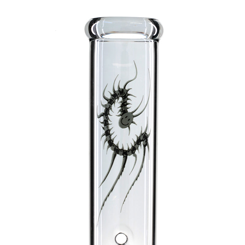 Large Gripper 33cm Glass Bong - Bong Chill Park Chrome Centipede stem artwork 