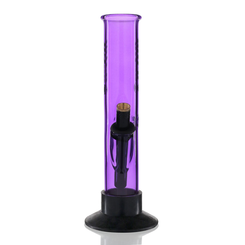 Bent Tube 24cm Glass Bong - Purple Nitro front