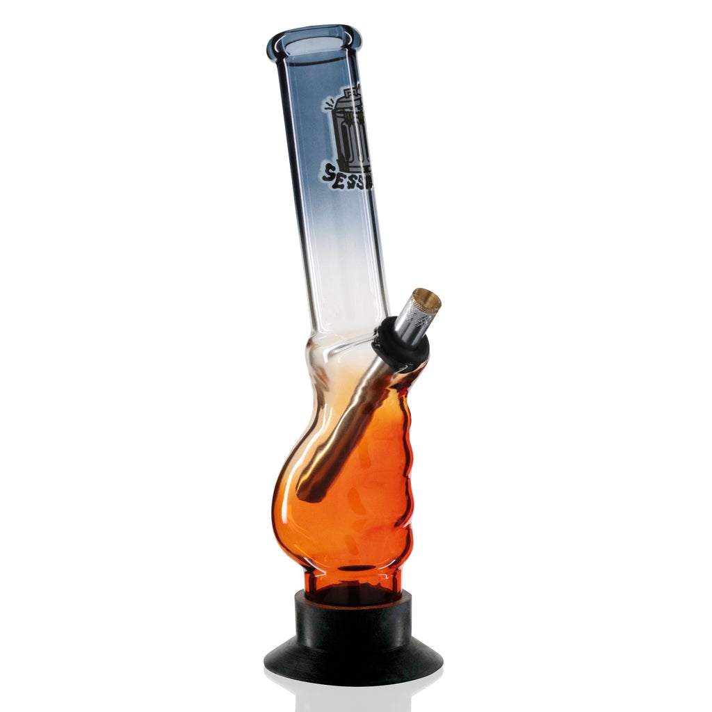 Large Gripper Glass Bong - Orange Blue | Bong Warehouse