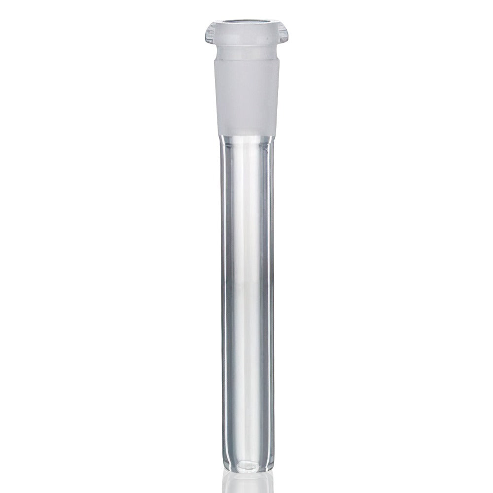 14mm to 10mm Glass Downstem 90mm - Clear Upright View Showing 14mm Ground Joint | Bong Warehouse