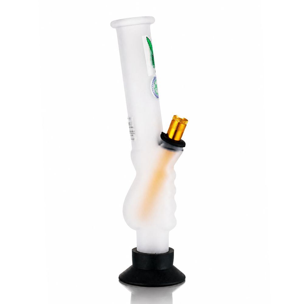 Bong Warehouse Frosted Glass Gripper Bong in 23cm stem side view
