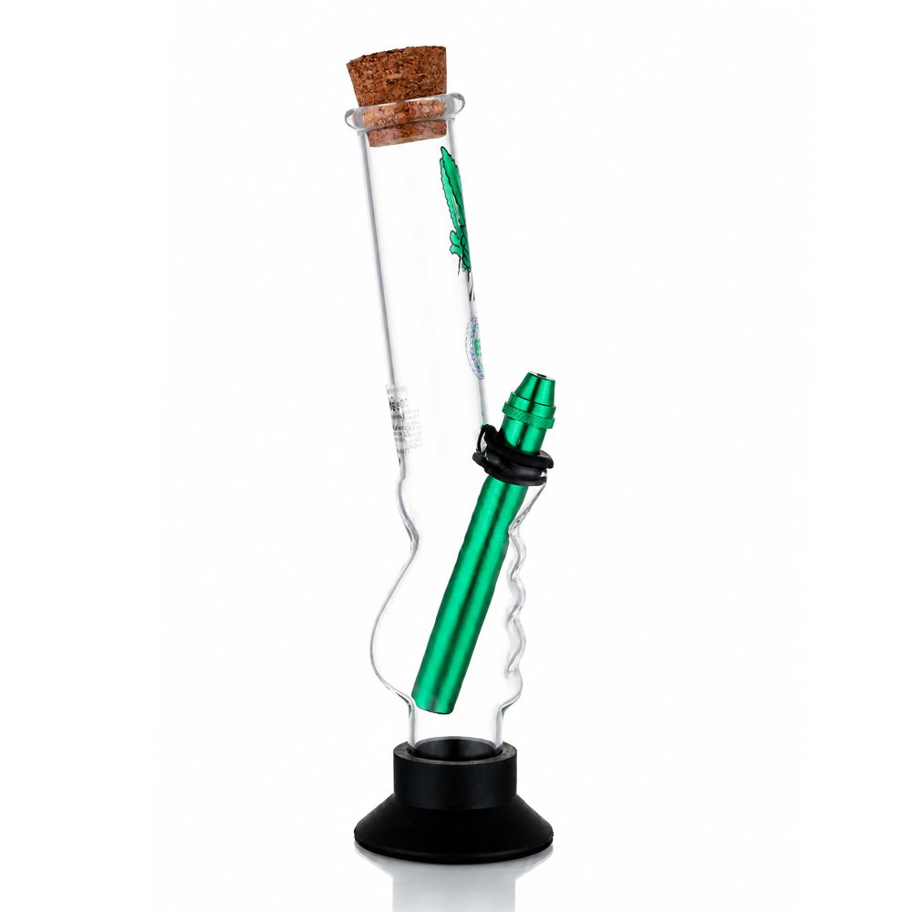 Bong Warehouse Clear Gripper Glass Bong in 27cm side grip view