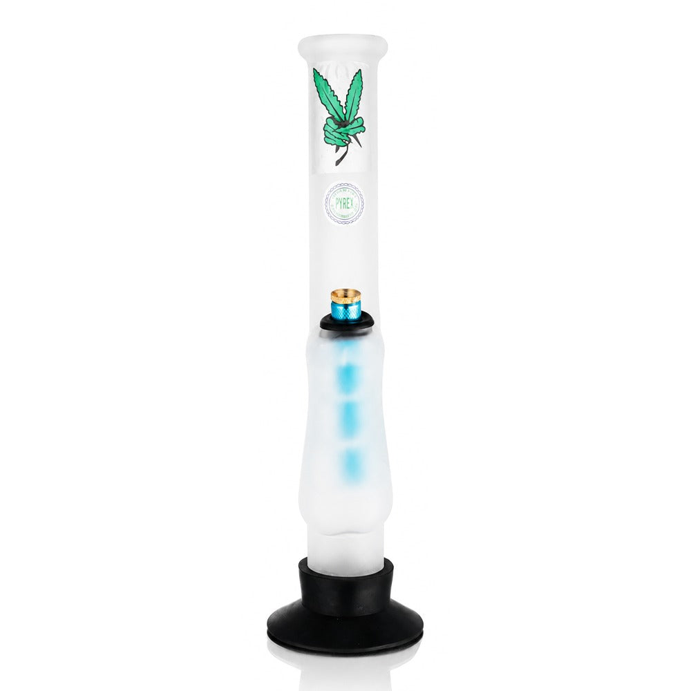 BW 31cm Frosted Gripper Glass Bong Front View