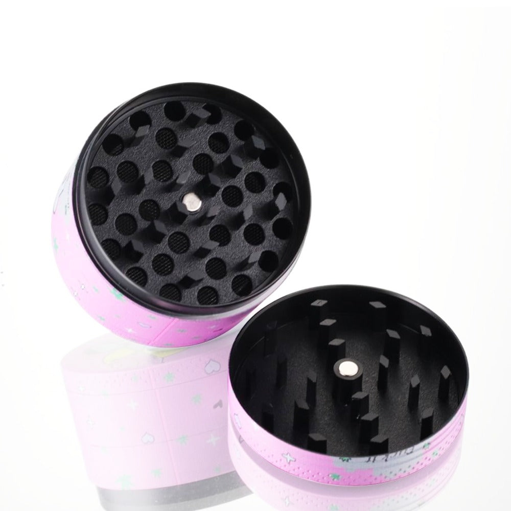 BW - Pink Metal Weed Grinder 50mm Round - Let Me Flourish
