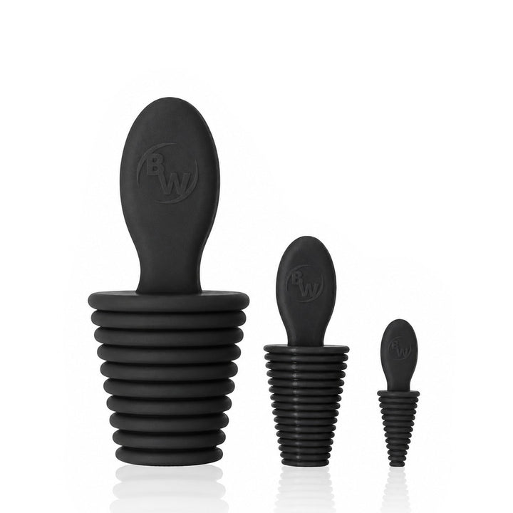 BW - Glass Bong Cleaning Plugs 3 pack - Black