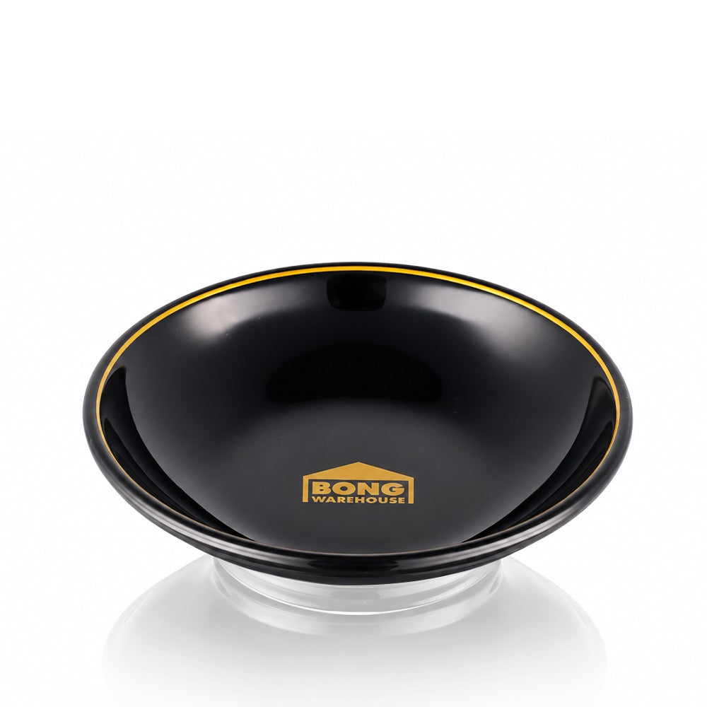 Bong Warehouse Black Gold Logo Chop Bowl - Angle View