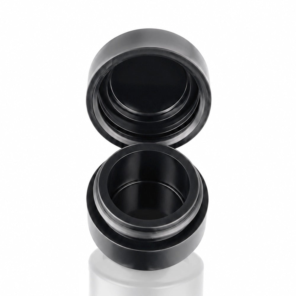Black Silicone Dab Wax Container 2ml – Open Top View | Bong Warehouse