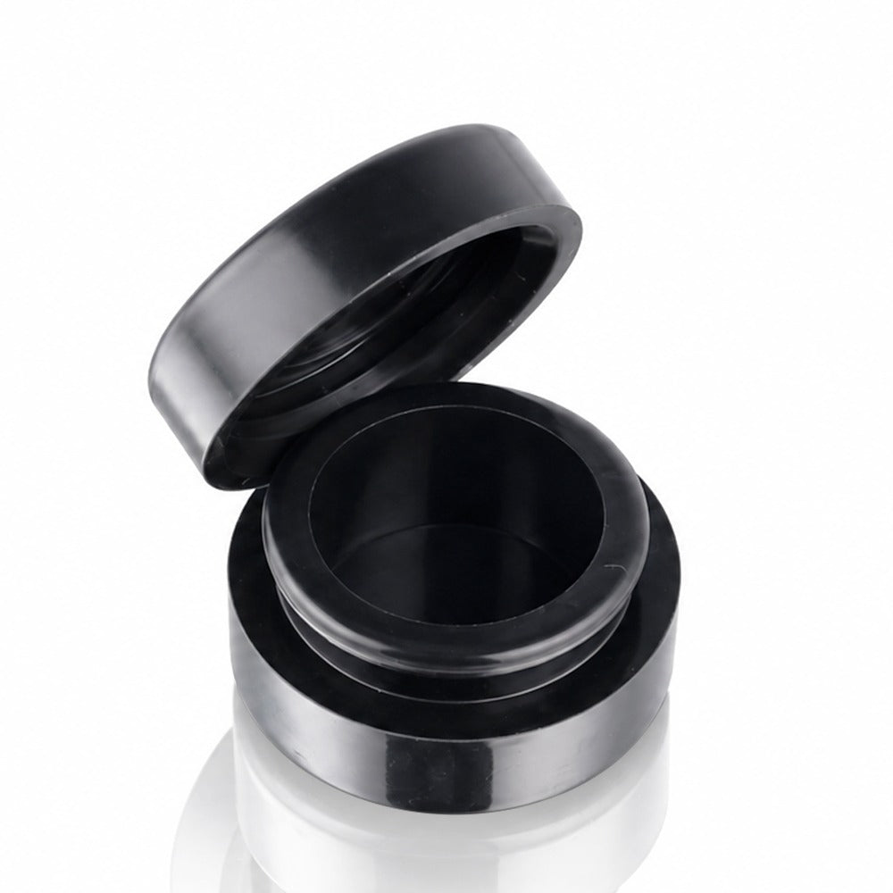 Black Silicone Dab Wax Container 5ml – Open Angle View | Bong Warehouse