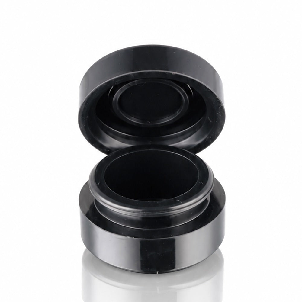 Black Silicone Dab Wax Container 5ml – Open Front View | Bong Warehouse