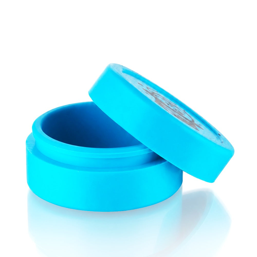 Blue Silicone Dab Wax Container Large – Angle View | Bong Warehouse
