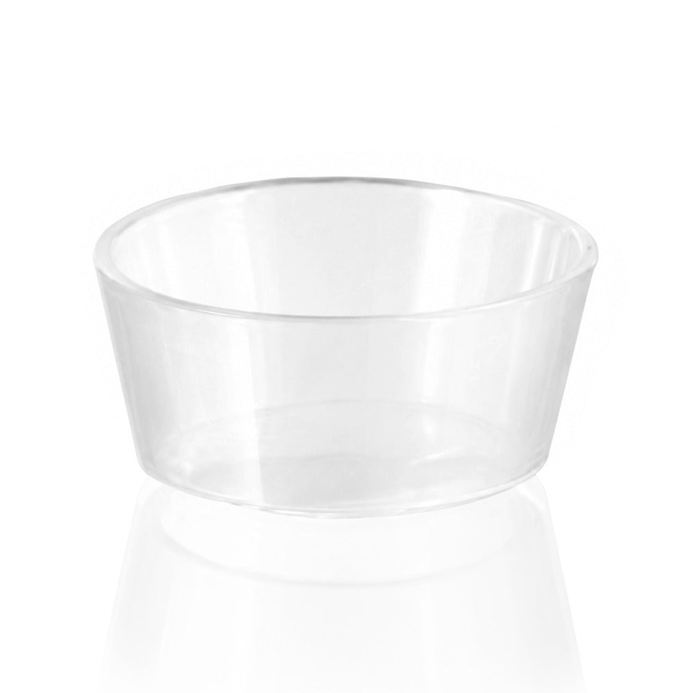 Clear silicone cone piece seal ring from Bong Warehouse, front view showing the tapered wall