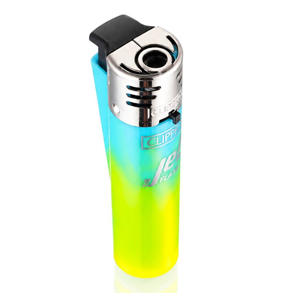 BW Clipper Jet Flame Lighter Large Nebula Blue Angle View 02