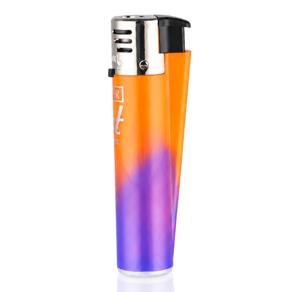 BW Clipper Jet Flame Lighter Large Nebula Orange Side Angle View