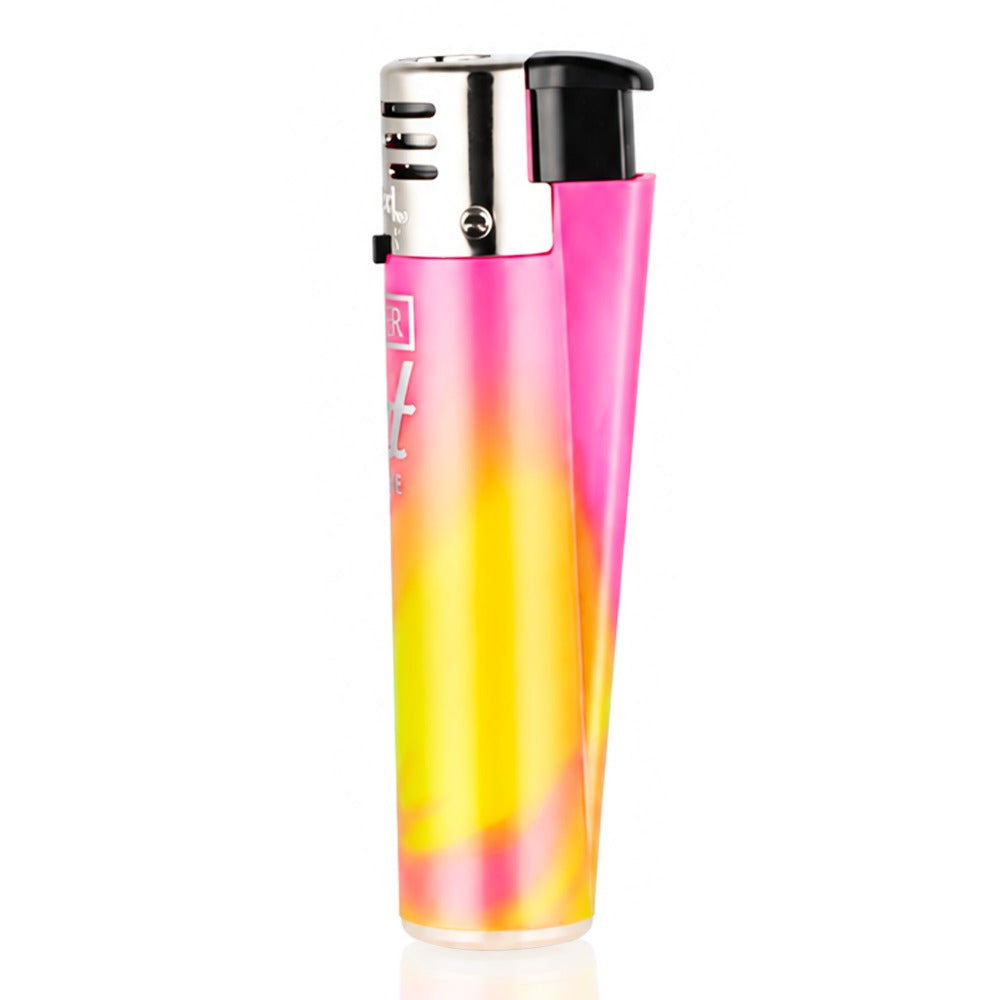 BW Clipper Jet Flame Lighter Large Nebula Pink Top Angle View
