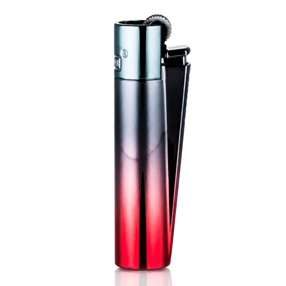 Clipper Large Metal Refillable Lighter - Demon Gradient - Right Side View - Bong Warehouse