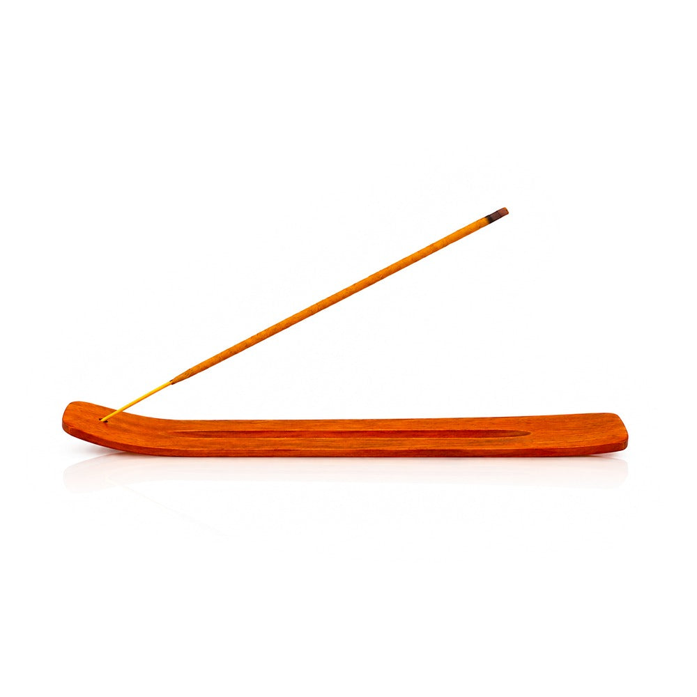 Dark wood incense stick holder 10 inch, side view | Bong Warehouse