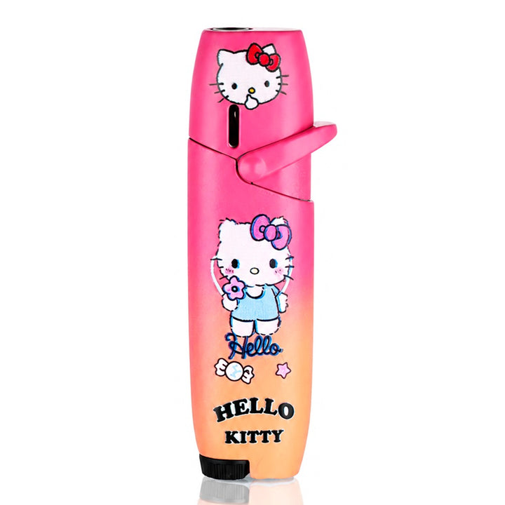 Hello Kitty Jet Lighter - Pink/Orange - Front View - Bong Warehouse