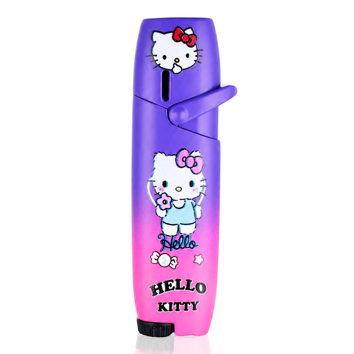 Hello Kitty Jet Lighter - Purple/Pink - Front View - Bong Warehouse