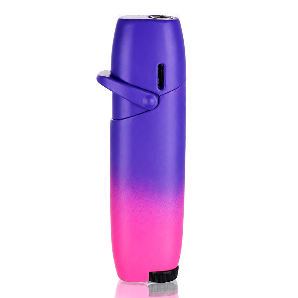 Hello Kitty Jet Lighter - Purple/Pink - Side View - Bong Warehouse