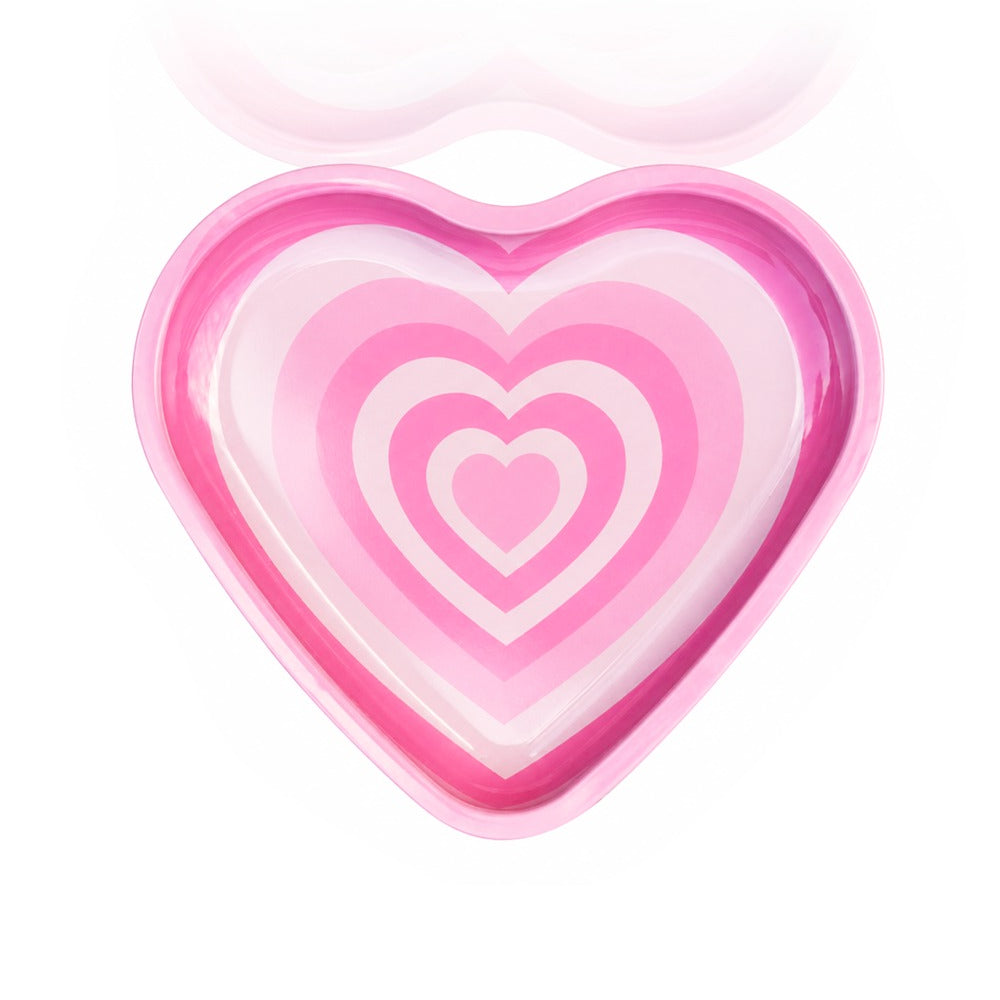 BW Pink Love Heart Rolling Tray Angle View