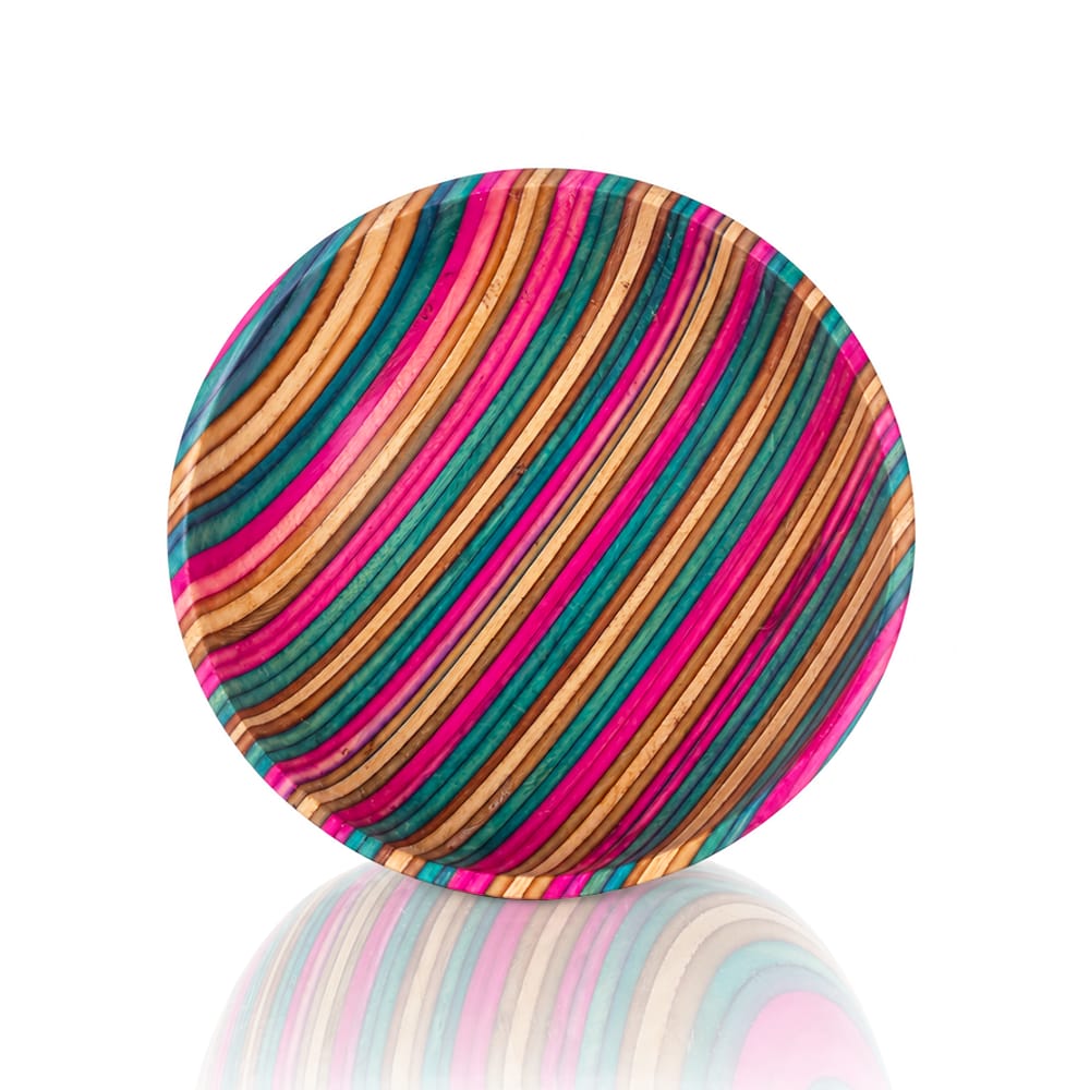 BW Rainbow Pakka Wooden Chop Bowl Top View