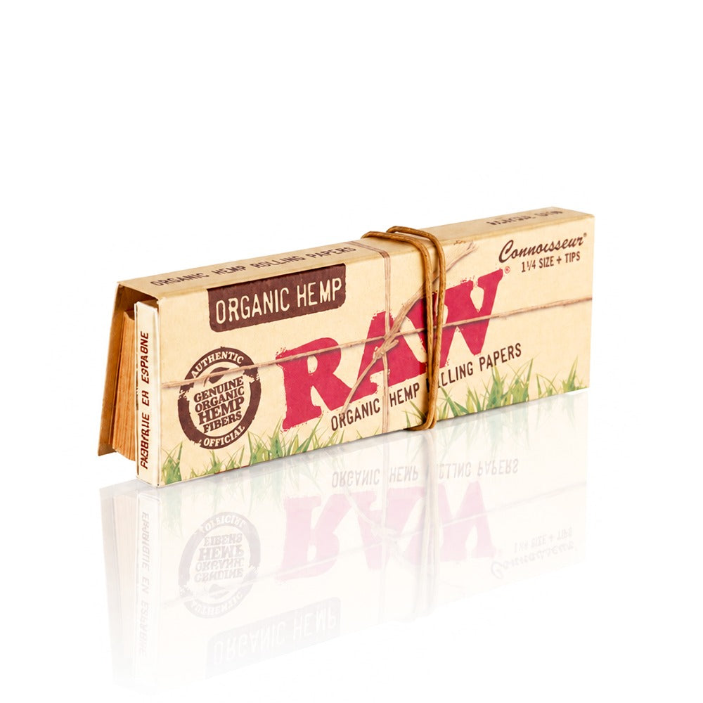 RAW Organic Hemp Connoisseur 1¼ Papers + Tips