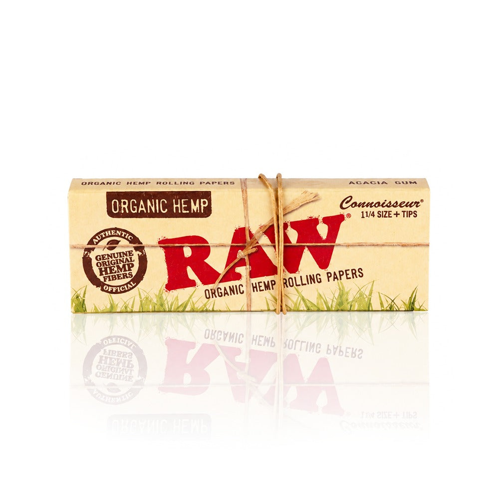 RAW Organic Hemp Connoisseur 1¼ Papers + Tips