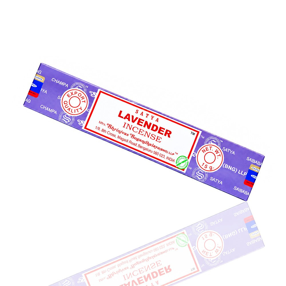 Satya Lavender Incense Sticks 15g Angle View