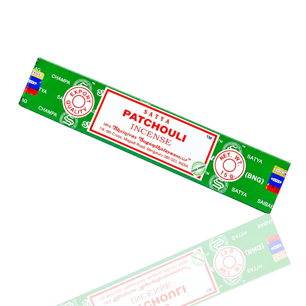 Satya Patchouli Incense Sticks 15g Angle View