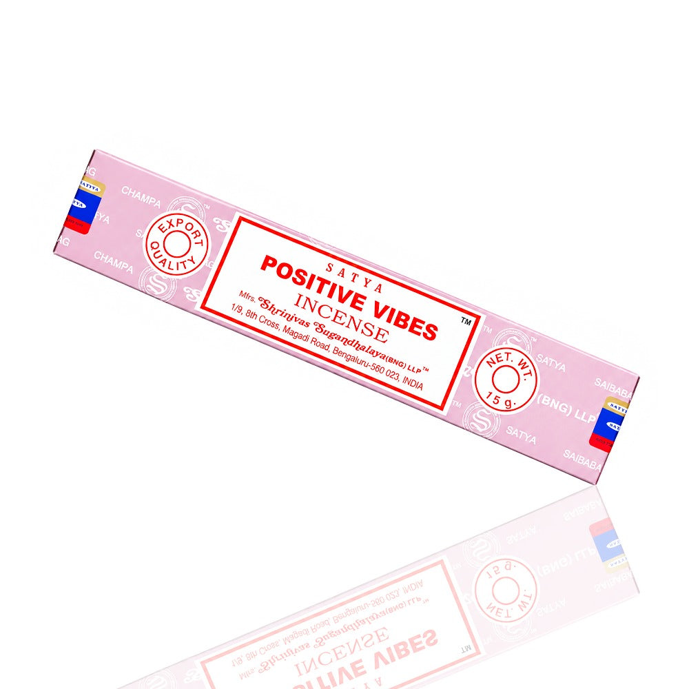 Satya Positive Vibes Incense Sticks 15g Angle View