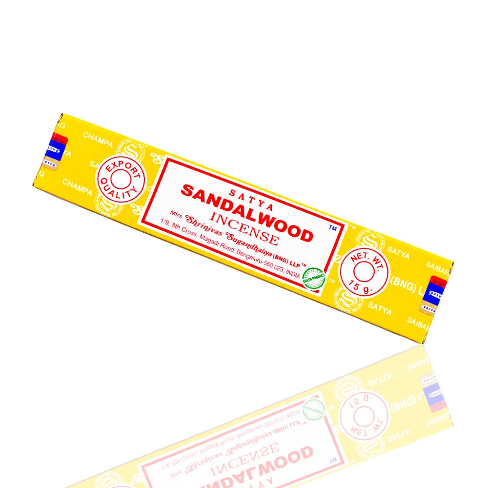Satya Sandalwood Incense Sticks 15g Angle View