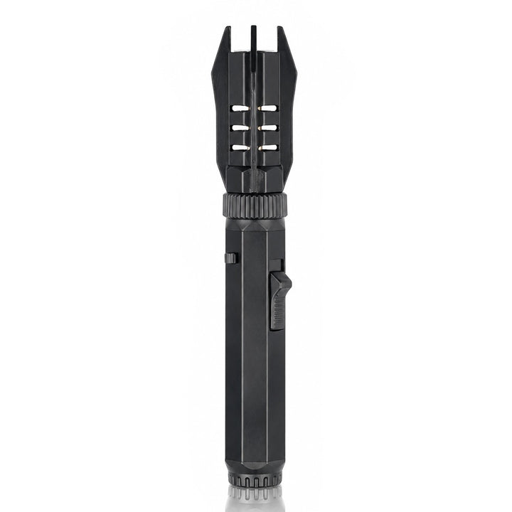 Black wand-style windproof jet torch lighter, alternate front view | Bong Warehouse