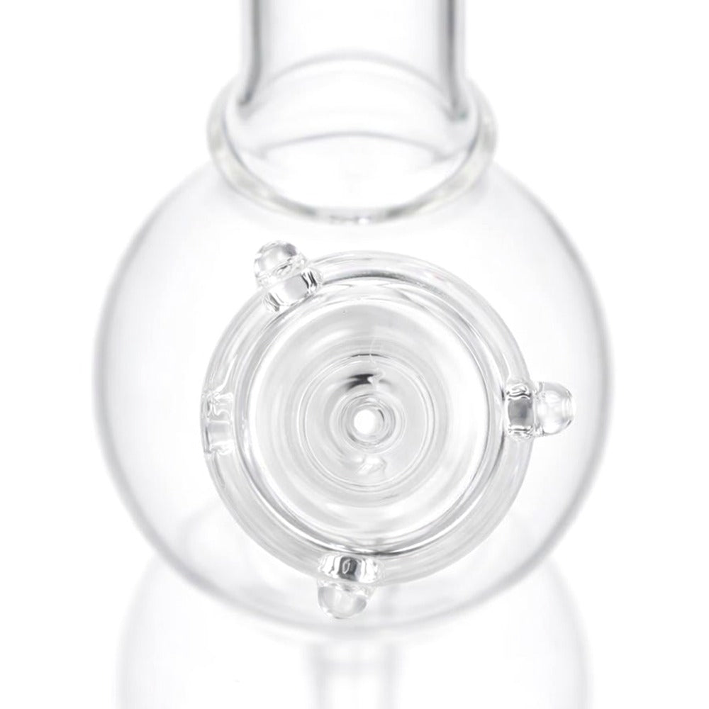 Top view of BW Crystal Glass Cone Piece 14mm Male Bowl on white background, highlighting bowl opening detail