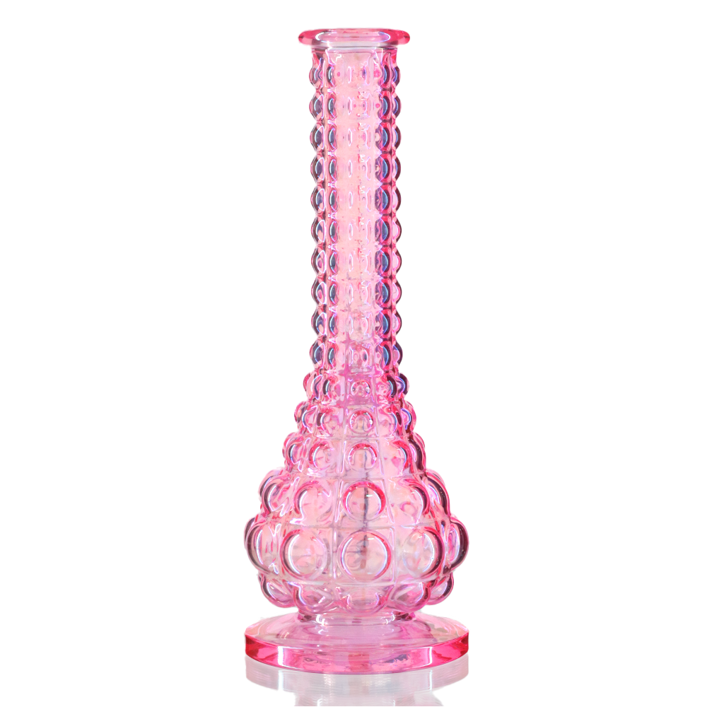 BW - Genie Bottle 24cm Glass Bong  - Pink back view