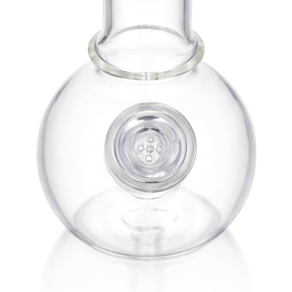 Top view of BW Lucid Glass Cone Piece 14mm Male Bowl on white background, highlighting bowl opening detail