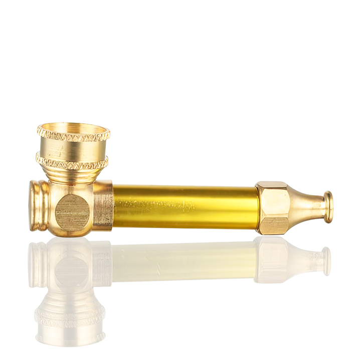 BW - Metal Peace Pipe 5cm Small - Yellow side view