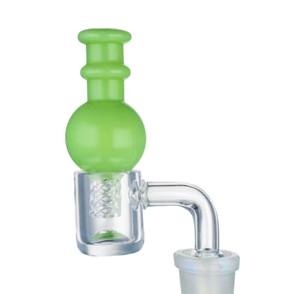 Back view of BW Mystic Flow Glass Cone Piece 14mm Male Bowl on white background, clean studio product shot
