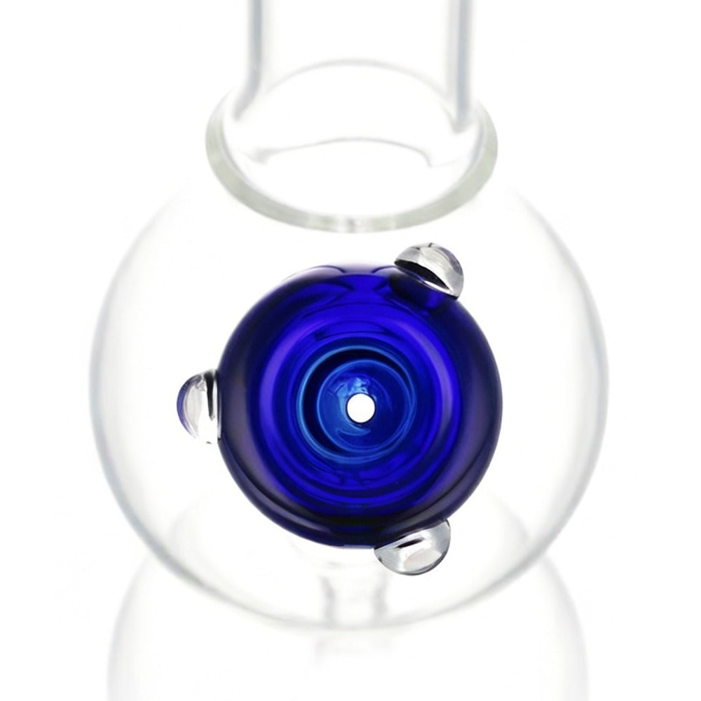 Top view of BW Stellar Glass Cone Piece 14mm Male Bowl in Purple on white background, highlighting bowl opening detail