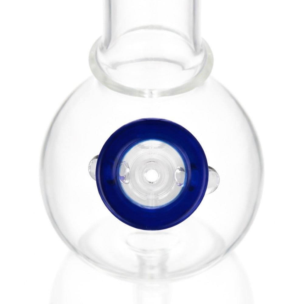 Top view of BW The Apex Glass Cone Piece 14mm Male Bowl in Purple on white background, highlighting bowl opening detail