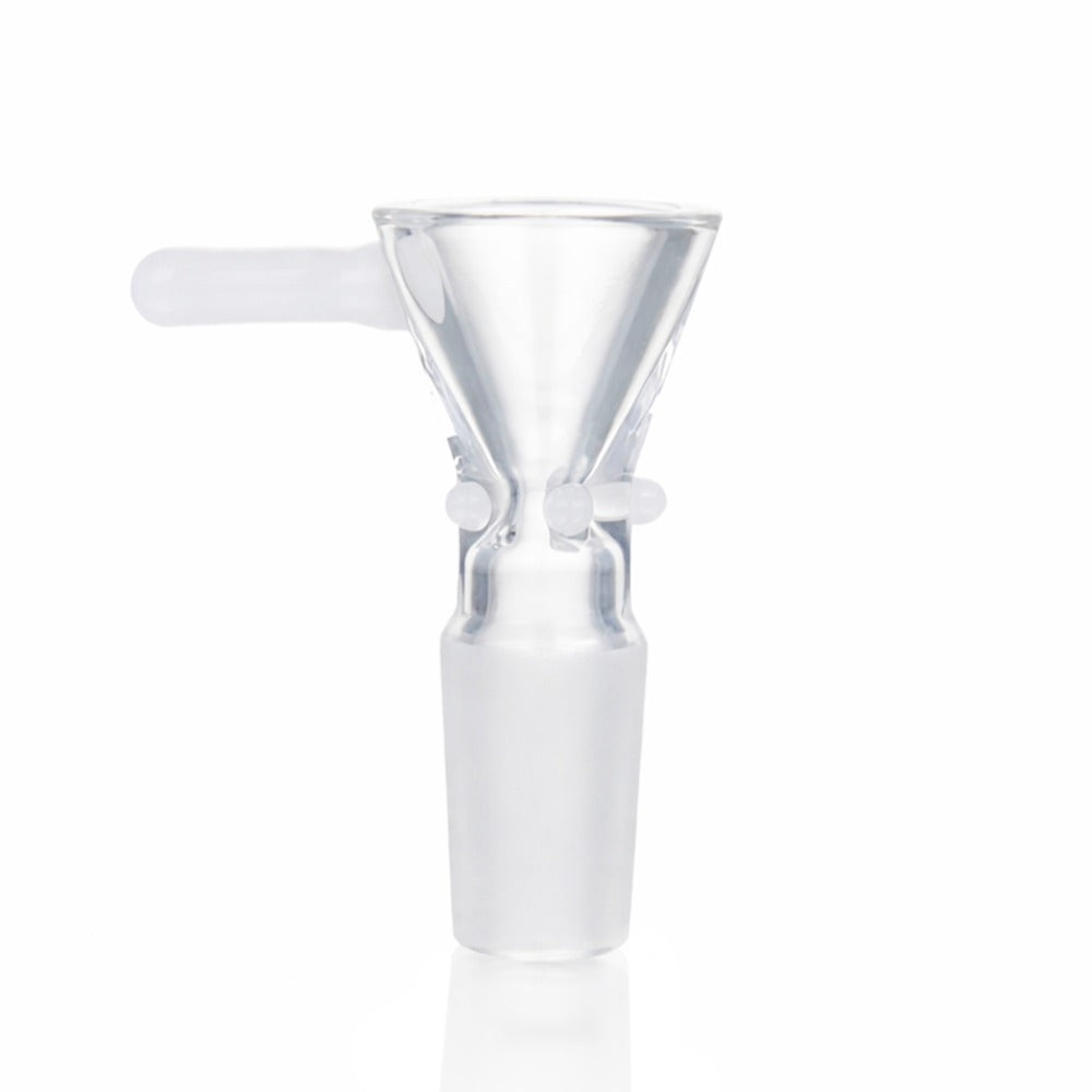 Back view of BW The Core Glass Cone Piece 14mm Male Bowl on white background, clean studio product shot