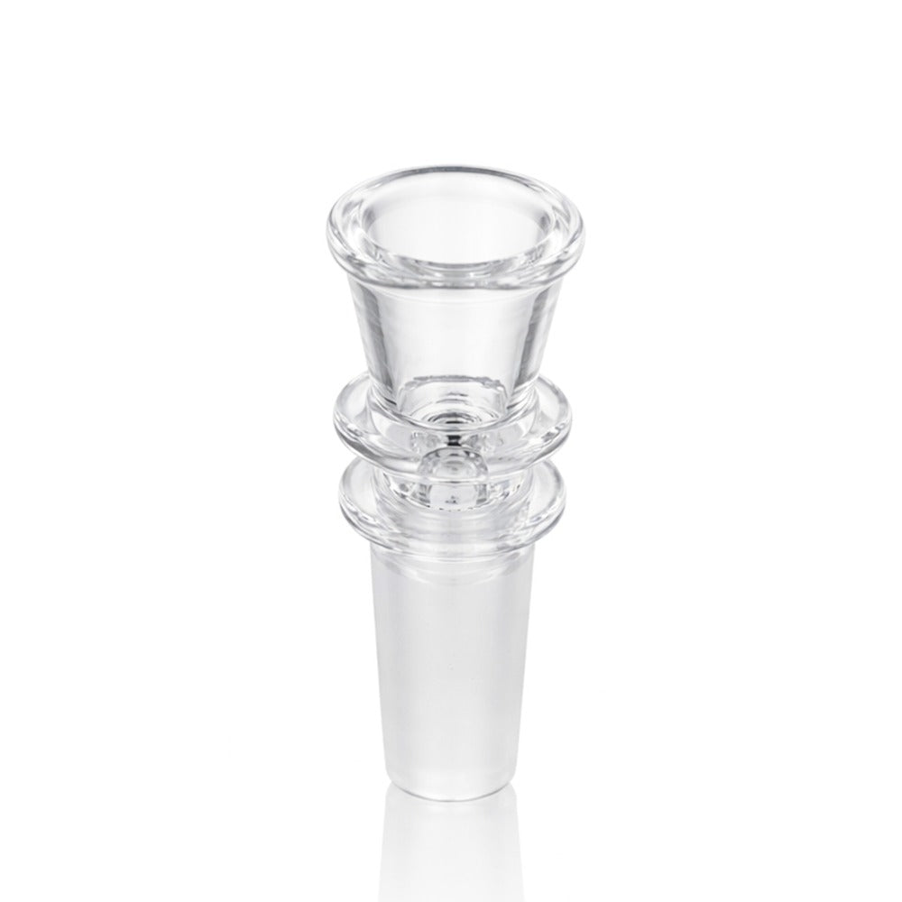 Back view of BW The Tide Glass Cone Piece 14mm Male Bowl on white background, clean studio product shot