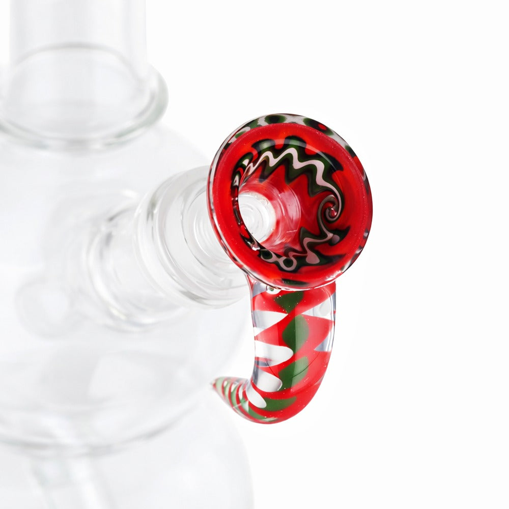 Angled view of BW Thorn Glass Cone Piece 14mm Male Bowl on white background, showing premium glass form and structure