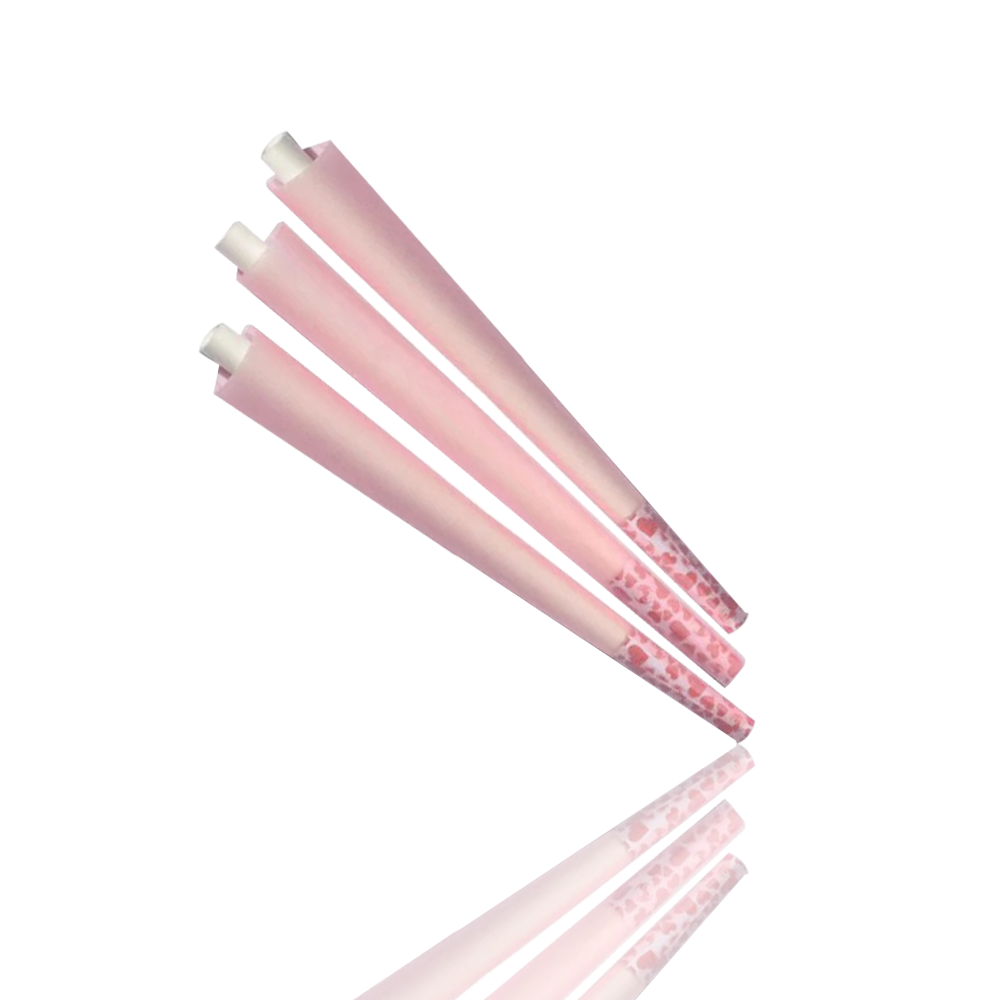 Bong Warehouse - King Sized Pre Rolled Cones - 3 Pack - Love Hearts standing on a white background