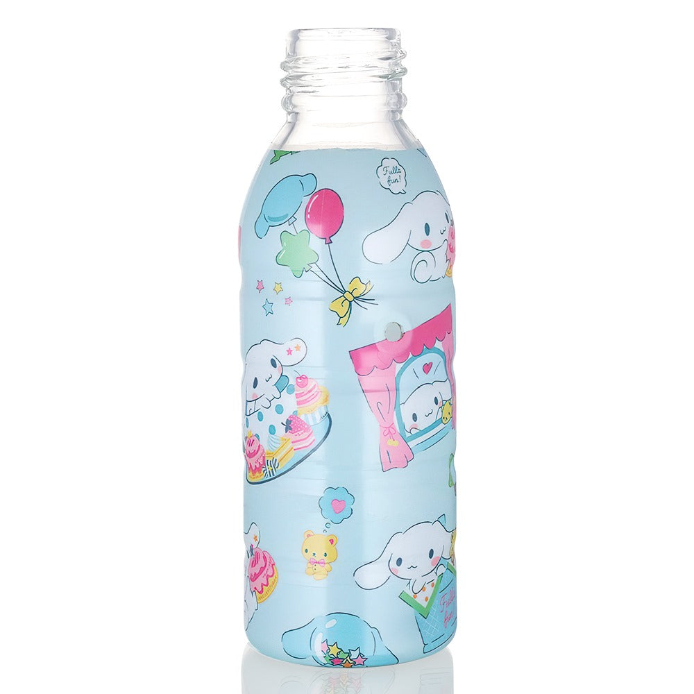 BW Mini Bottle 17.5cm Glass Bong - Cinnamoroll Blue Party in full back view on white background